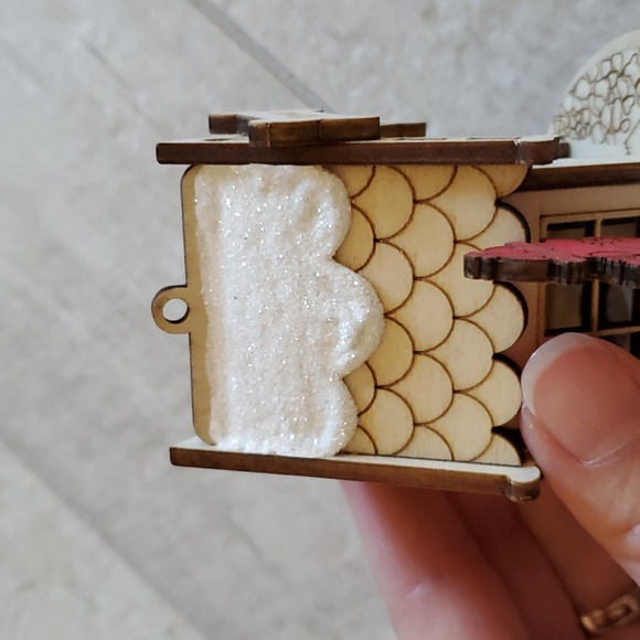 Yorkie Terrier Dog Diecut Wood Christmas Doghouse Holiday Ornament - Picture 6 of 9